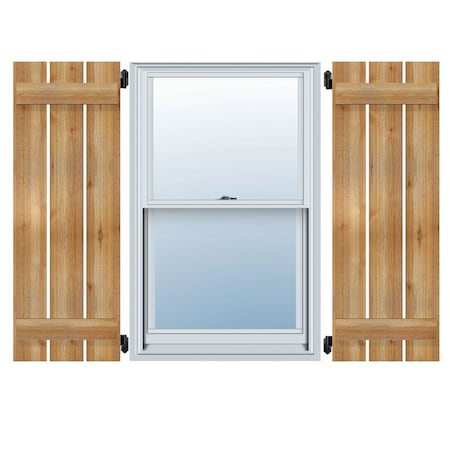 Spaced Board-n-Batten Shutters, Rough Sawn Western Red Cedar, 17 1/8W X 19H